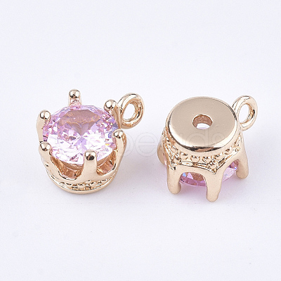 Transparent Glass Charms GLAA-T007-17E-1