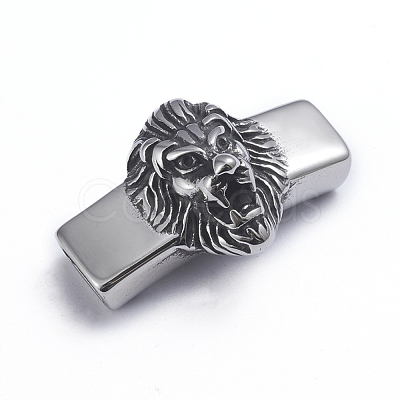 Retro 304 Stainless Steel Slide Charms/Slider Beads STAS-L243-025AS-1