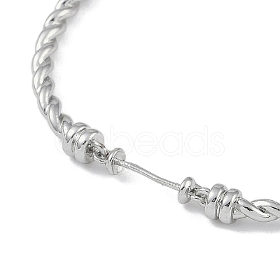 Brass Twisted Chain Bracelet Making KK-U020-14P-1