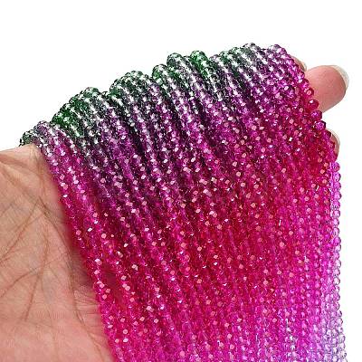 Transparent Painted Glass Beads Strands LS-DGLA-A034-T3mm-A06-1