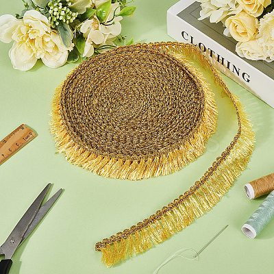 Polyester Tassel Lace Ribbons DIY-WH0530-70B-1