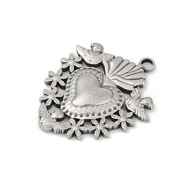 304 Stainless Steel Pendants STAS-D366-05B-P-1