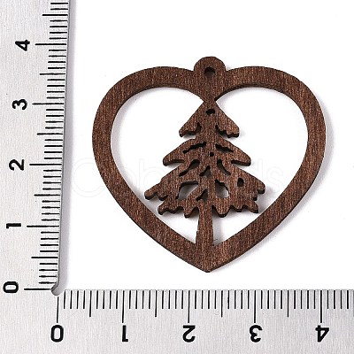 Printed Poplar Wood Pendants FIND-N005-74U-02-1