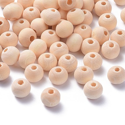 Round Unfinished Wood Beads X-WOOD-Q008-8mm-LF-1