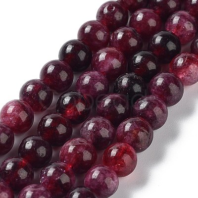 Dyed Natural Malaysia Jade Beads Strands G-G021-01A-04-1
