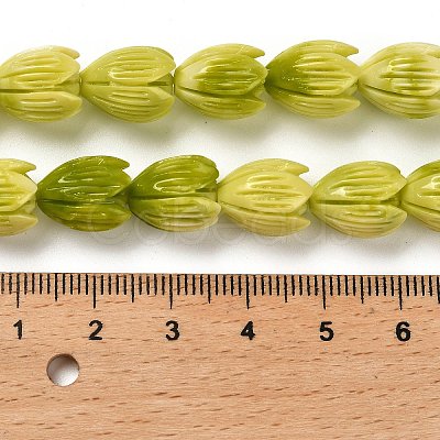 Synthetic Shell Dyed Carved Beads Strands SHEL-K007-08C-04-1