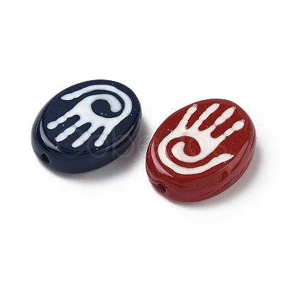 Baking Paint Glass Beads LAMP-D003-06-1