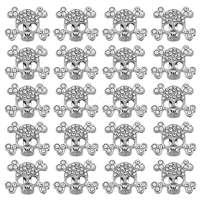 30Pcs Alloy Rhinestone Slide Charms FIND-SC0010-35-1