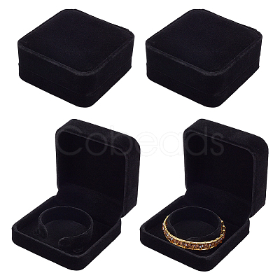 Square Velvet Bracelet Display Boxes CON-WH0095-134A-1