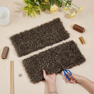 2Pcs Wool Hair Fabric DIY-PH0038-56E-1