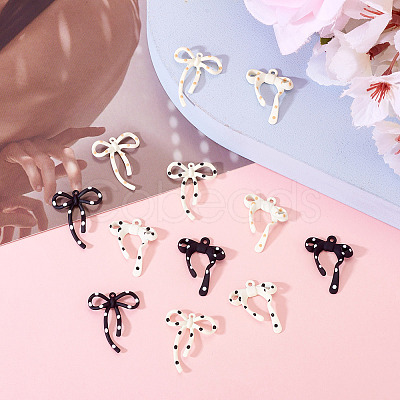 12Pcs 6 Styles Spray Painted Alloy Enamel Pendants ENAM-TA0003-03-1