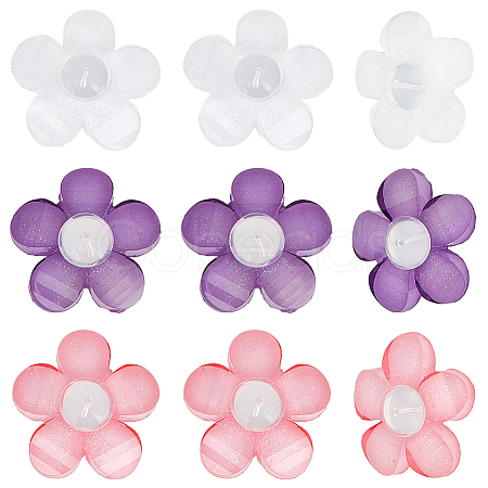30Pcs 3 Colors Acrylic Ear Nuts FIND-SC0021-19-1