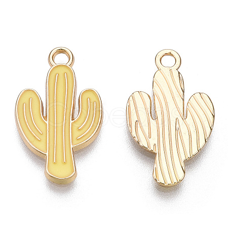 Light Gold Plated Alloy Pendants ENAM-T009-12C-1