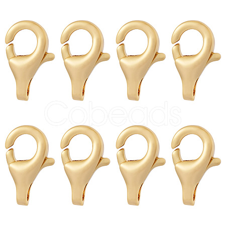 8Pcs Brass Lobster Claw Clasps KK-TA0002-68-1