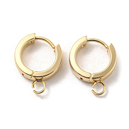201 Stainless Steel Huggie Hoop Earrings Findings STAS-A167-01S-G-1