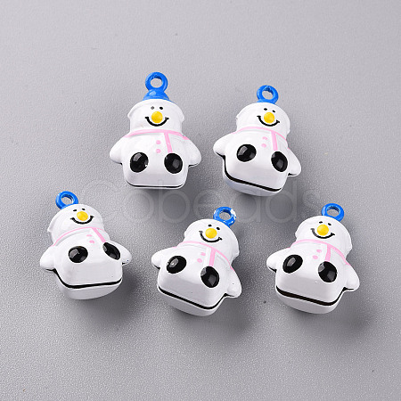 Baking Paint Brass Bell Pendants LS-KKB-S002-015A-1