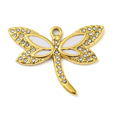 Ion Plating(IP) Real 18K Gold Plated 304 Stainless Steel Rhinestone Pendants STAS-P341-04G-01-1