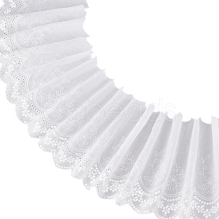 5 Yards Cotton Embroidery Flower Ribbon OCOR-GO0001-24-1