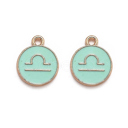 Alloy Enamel Pendants ENAM-S124-01A-15K-1