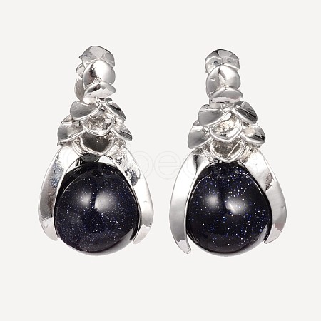 Synthetic Blue Goldstone Pendants G-D643-02-RS-1