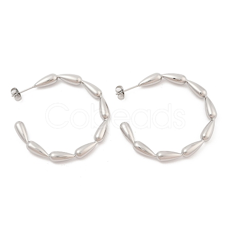 304 Stainless Steel Teardrop Stud Earrings for Women EJEW-C120-20P-1