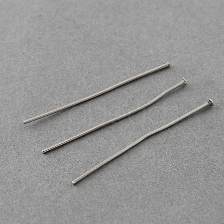 Tarnish Resistant 304 Stainless Steel Flat Head Pins STAS-R046-40mm-1