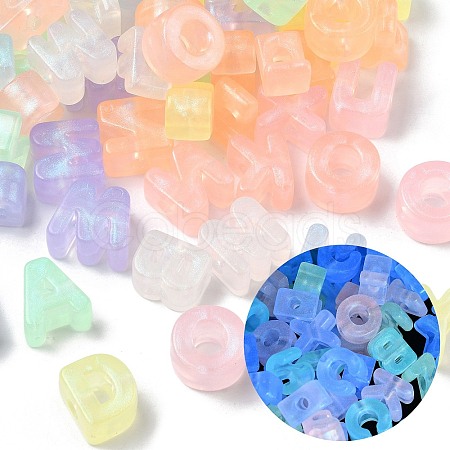 Luminous Transparent Acrylic European Beads OACR-D038-01-1
