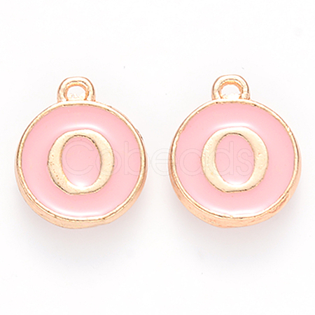 Golden Plated Alloy Enamel Charms LS-ENAM-S118-07O-1