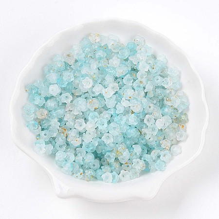 Frosted Transparent Acrylic Beads X-OACR-N137-72I-1