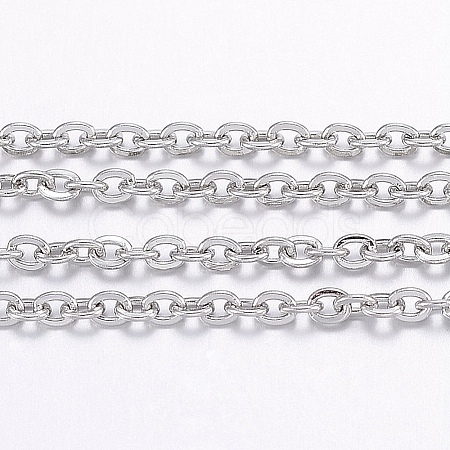 Tarnish Resistant 304 Stainless Steel Cable Chains CHS-H017-01P-20M-1