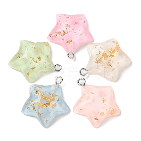 Translucent Resin Pendants RESI-A025-05B-1