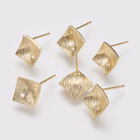 Brass Stud Earring Findings KK-R058-186G-1