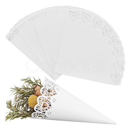 80Pcs Hollow Wedding Confetti Cones DIY-GA0009-59B-1