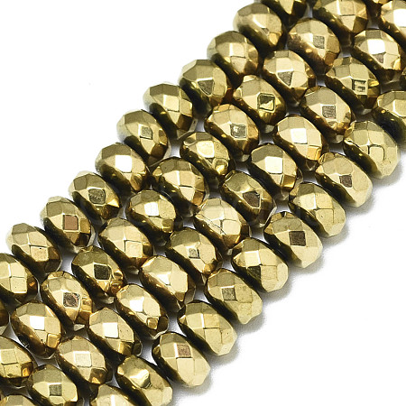 Electroplate Non-magnetic Synthetic Hematite Beads Strands G-S352-51-1