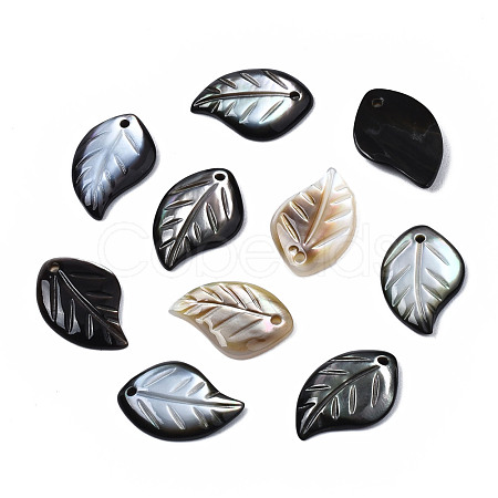 Natural Black Lip Shell Pendants SSHEL-S258-100A-1