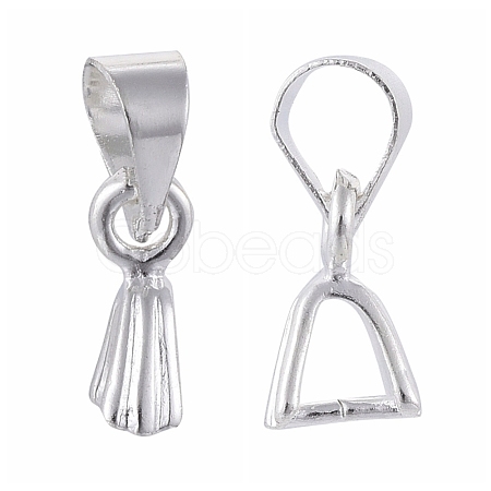 Brass Ice Pick Pinch Bails KK-E143-S-1