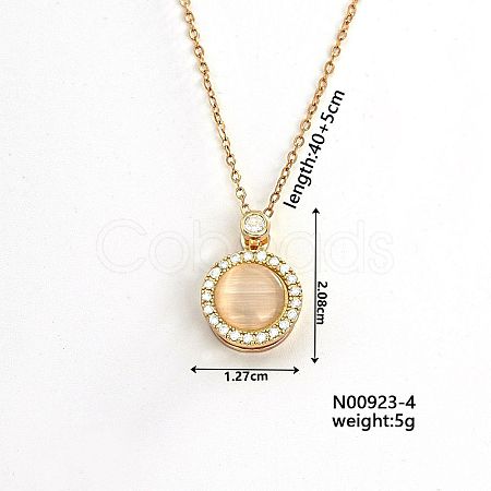 Simple and Versatile Brass Pendant Necklacs DU3795-4-1
