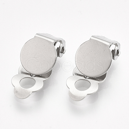 Tarnish Resistant 304 Stainless Steel Clip-on Earring Findings STAS-T045-33A-P-1