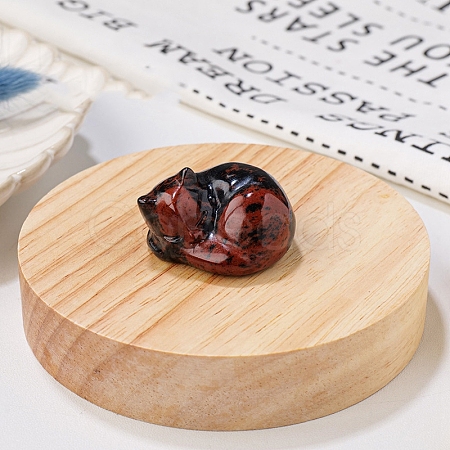 Natural Mahogany Obsidian Display Decorations LS-DJEW-PW0009-009G-1