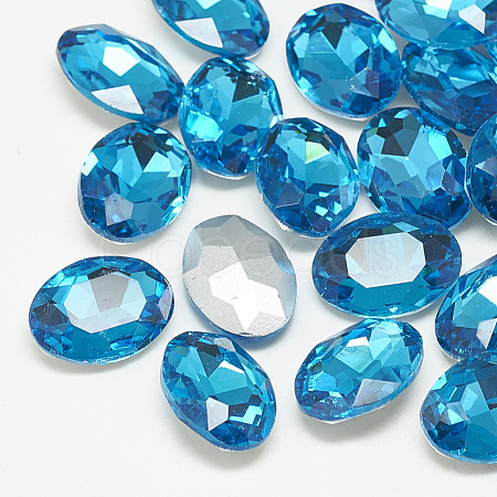 Pointed Back Glass Rhinestone Cabochons RGLA-T080-4x6mm-12-1