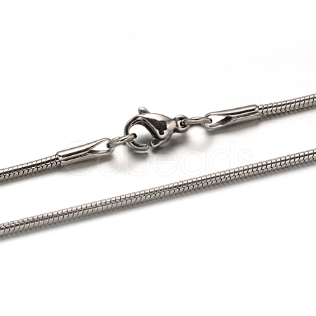 Non-Tarnish 304 Stainless Steel Snake Chain Necklaces NJEW-E122-31A-1