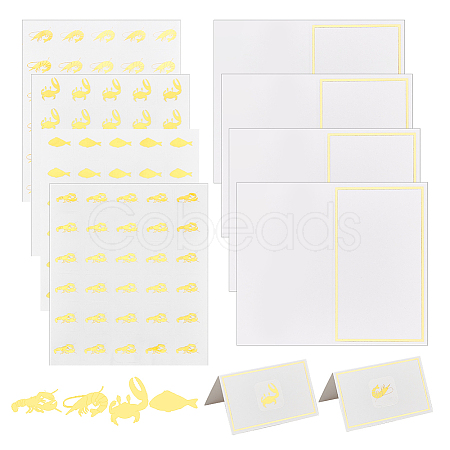 8 Sheets 4 Styles PVC Waterproof Self-Adhesive Sticker STIC-OC0001-13C-1