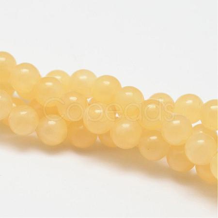 Natural Yellow Jade Bead Strands G-K121-02-10mm-1