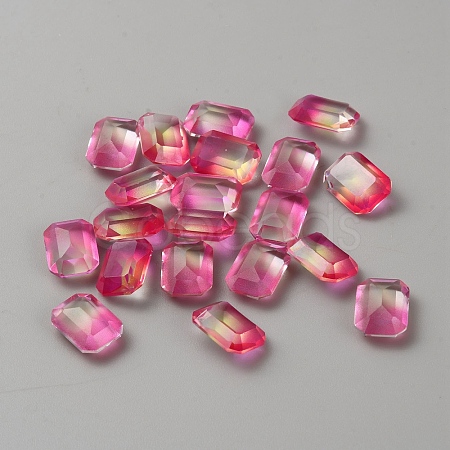 130Pcs Gradient Color Transparent Resin Cabochons RESI-TAC0018-30F-1