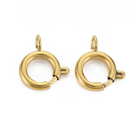 304 Stainless Steel Spring Ring Clasps LS-STAS-N095-049G-1