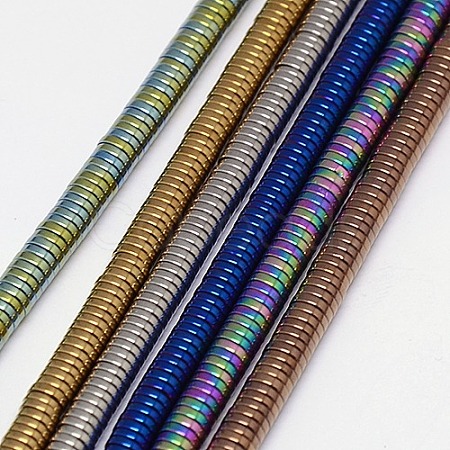 Electroplate Non-magnetic Synthetic Hematite Beads Strands G-J164A-4mm-M-1