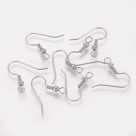 Tarnish Resistant 316 Surgical Stainless Steel Earring Hooks X-STAS-I090-03P-1