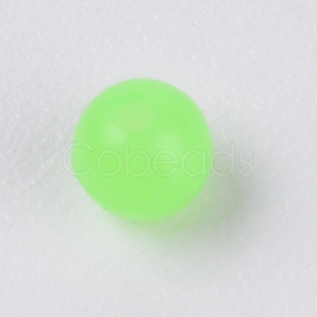 Plastic Luminous Glow Fishing Beads FIND-WH0075-39B-1