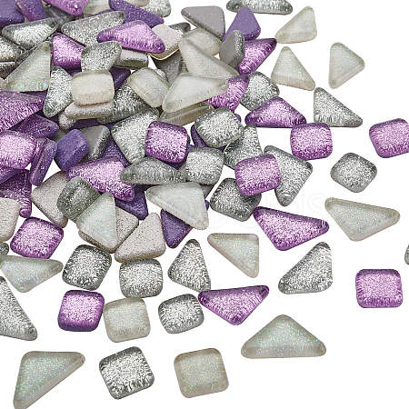 Glitter Glass Cabochons GLAA-FH0001-02C-1