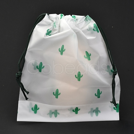 Plastic Frosted Drawstring Bags ABAG-M003-01A-07-1